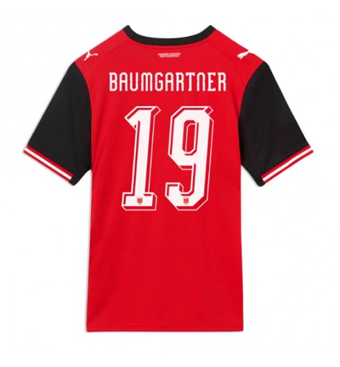 Itävalta Christoph Baumgartner #19 Kotipaita MM-kisat 2026 Lyhythihainen Itävalta Christoph Baumgartner #19 Kotipaita MM-kisat 2026 Lyhythihainen